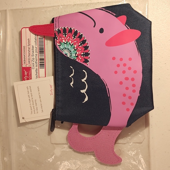 Thirty-one Cool Zip Snacker In Narwhal Splash pattern New In Package Food Safe - Picture 2 of 6